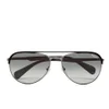 Prada Men's Conceptual Minimal Concept Sunglasses - Matte Black/Gunmetal Grey - Image 1