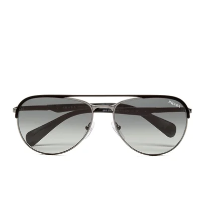 Prada Men's Conceptual Minimal Concept Sunglasses - Matte Black/Gunmetal Grey