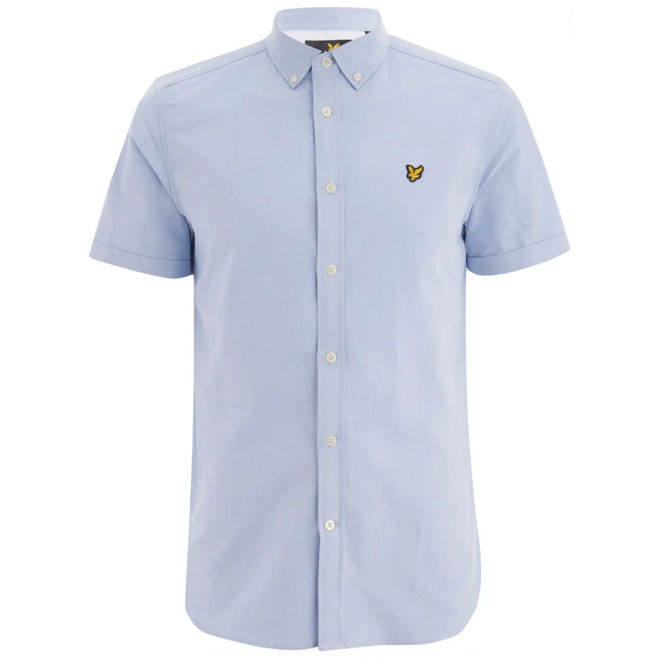 Lyle & Scott Vintage Men's Short Sleeve Oxford Shirt - Riviera Blue Image 1