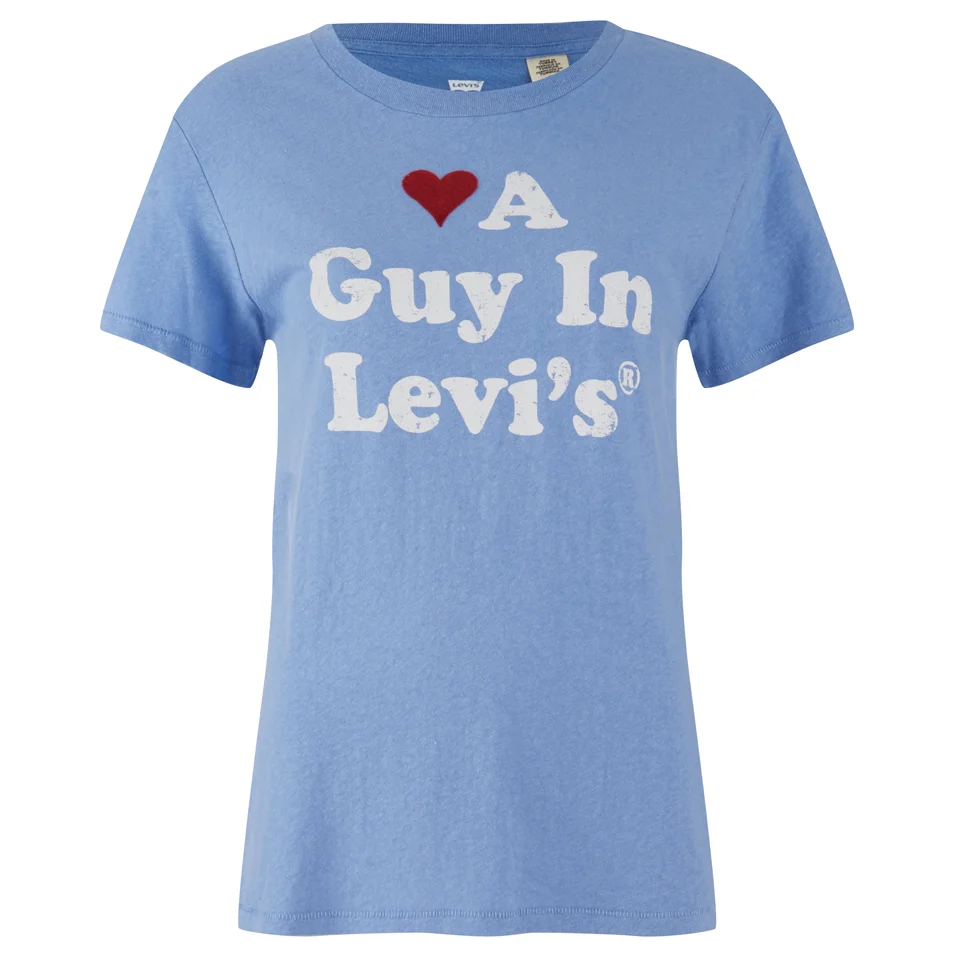 Levi's Women's Vintage Love A Guy In Levi's Tee - Colony Blue Image 1