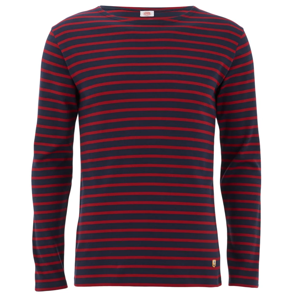 Armor Lux Men's Marinere Long Sleeve T-Shirt - Navy/Red Image 1