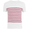 Armor Lux Men's Stripe Detail T-Shirt - Milk/Milk/Red - Image 1