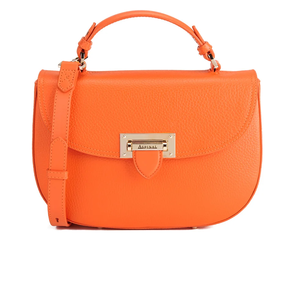 Aspinal of London Women's Letterbox Saddle Bag - Orange Image 1