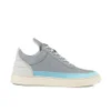 Filling Pieces Iron Leather Low Top Trainers - Ocean Grey - Image 1