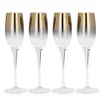 Bark & Blossom Two-Tone Gold Champagne Flutes - Set of 4 - Image 1