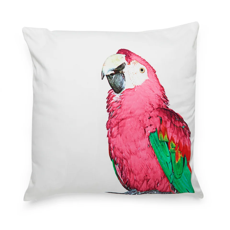 Bark & Blossom Pink Parrot Cushion Image 1