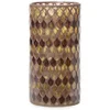 Bark & Blossom Bronze Mosaic Hurricane Glass - Image 1