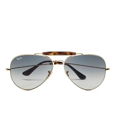 Ray-Ban Men's Outdoorsman Aviator Sunglasses - Gold