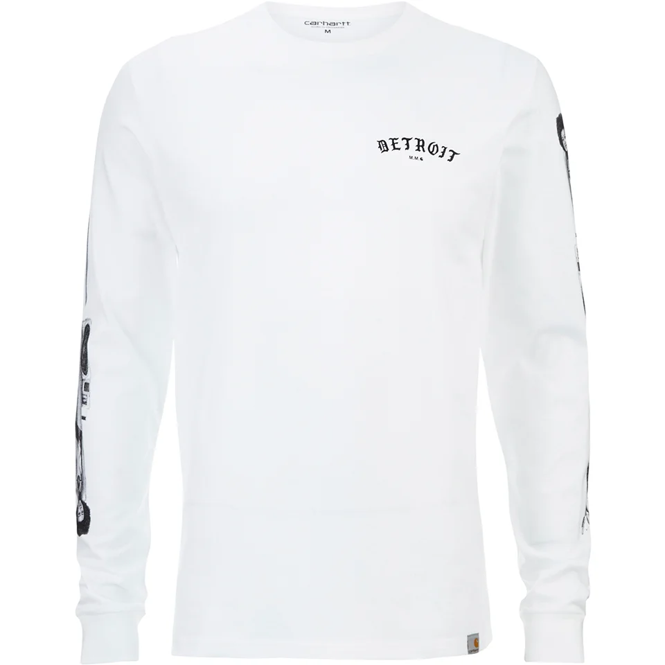 Carhartt X Moodymann Men's Long Sleeve MMC Detroit Soul Skate T-Shirt - White Image 1