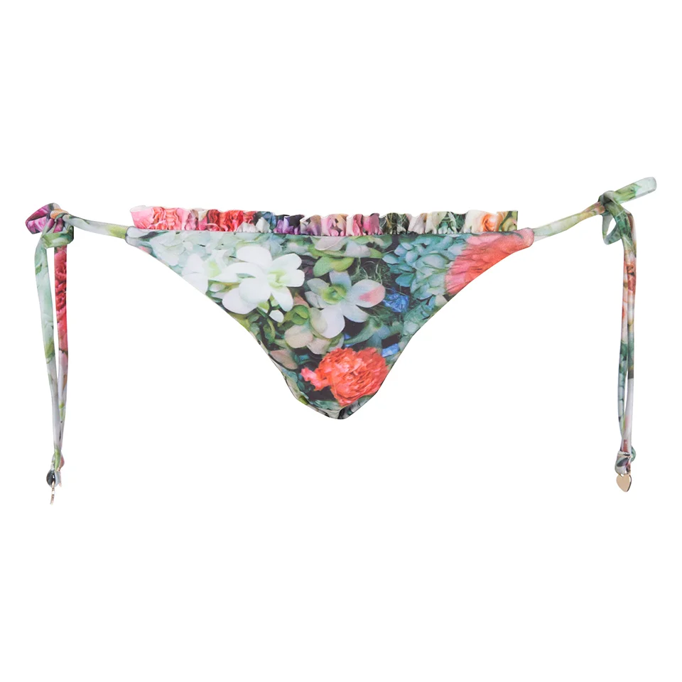 Wildfox Women's Fairy Wall Ruffle String Bikini Bottoms - Multi Image 1