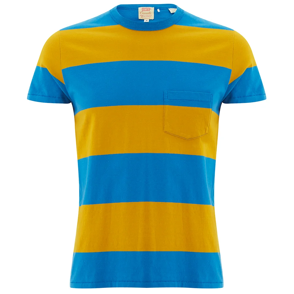 Levi's Vintage Men's 60s Casual Stripe T-Shirt - Yellow/Blue Stripe Image 1