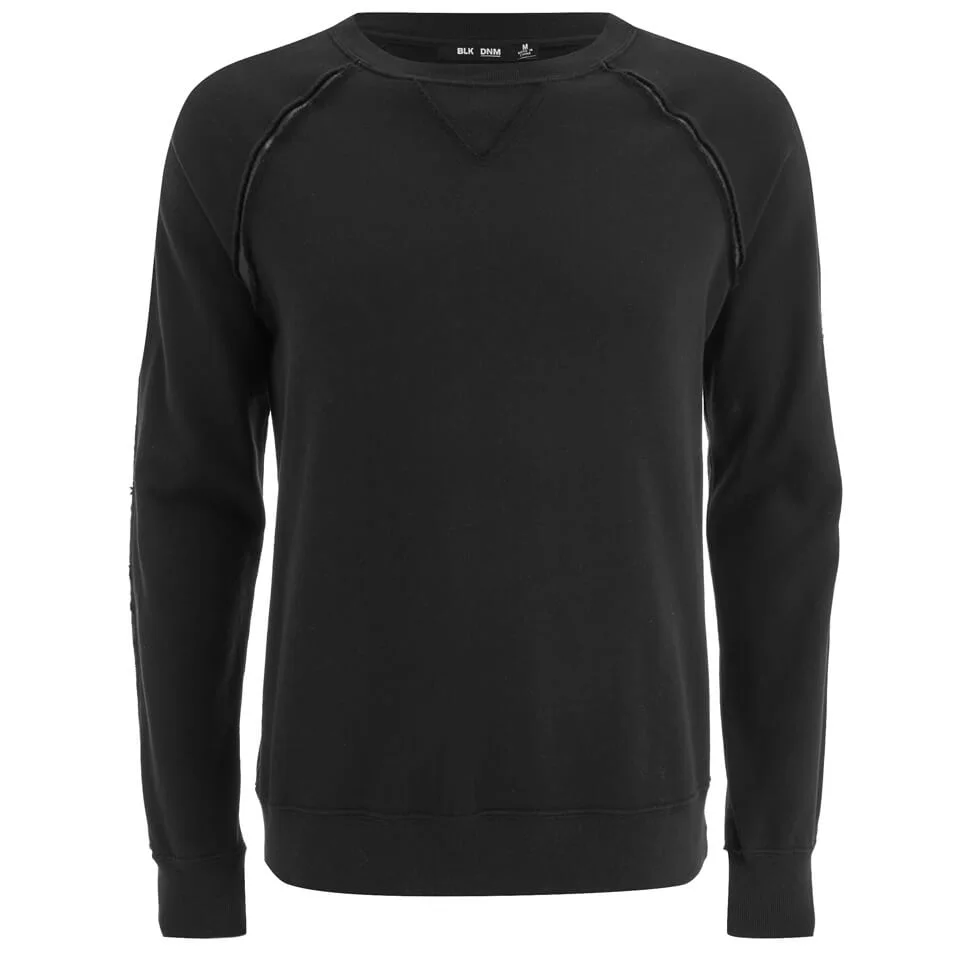 BLK DNM Men's Raglan Sweatshirt - Black Image 1