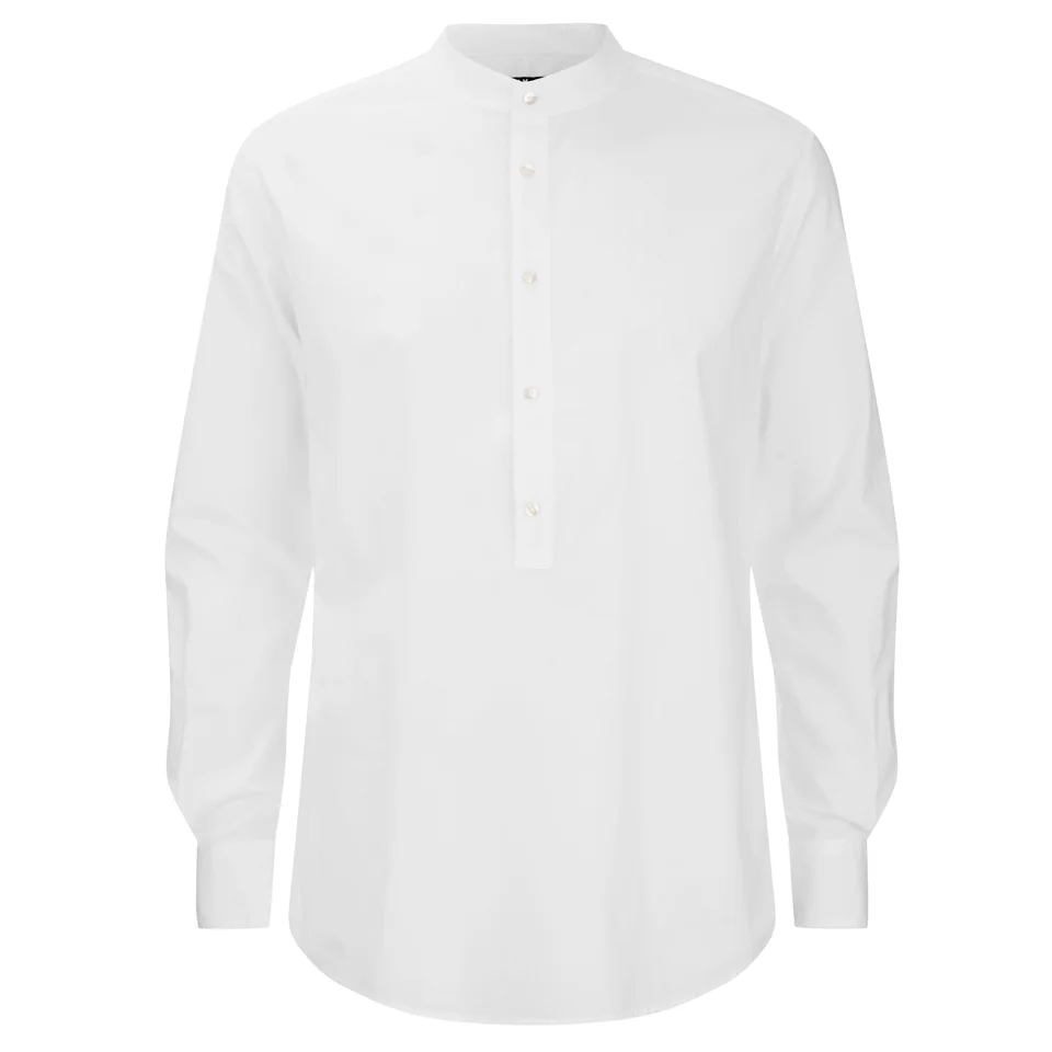 BLK DNM Men's Poplin Kaftan Shirt - White Image 1