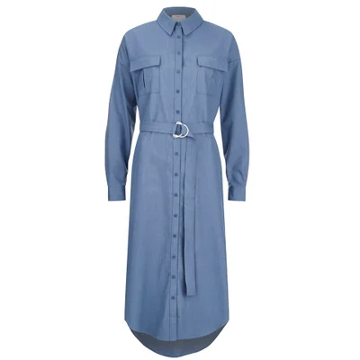 C/MEO COLLECTIVE Women's On Point Shirt Dress - Blue Suiting
