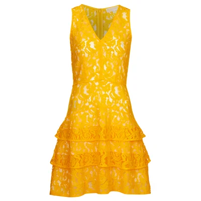 MICHAEL MICHAEL KORS Women's Lace Tier Dress - Sunflower