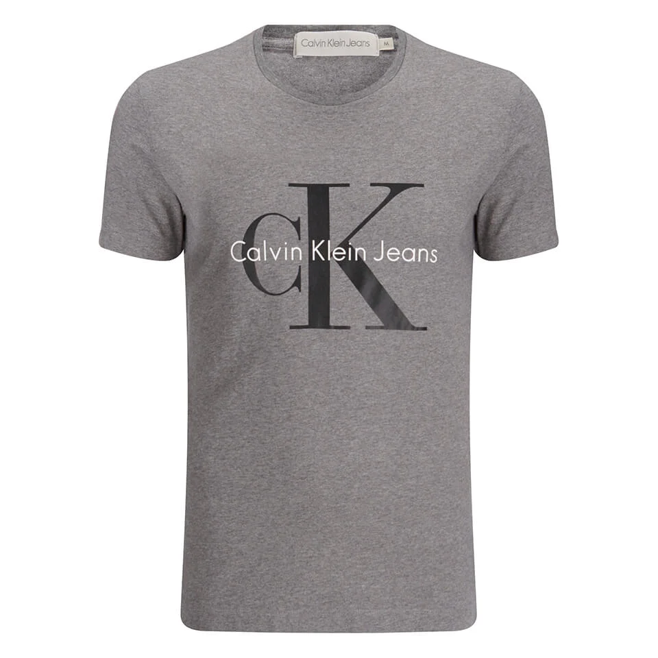 Calvin Klein Men's Logo T-Shirt - Light Grey Heather Image 1