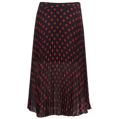 McQ Alexander McQueen Women's Pleated Skirt - Red/Black