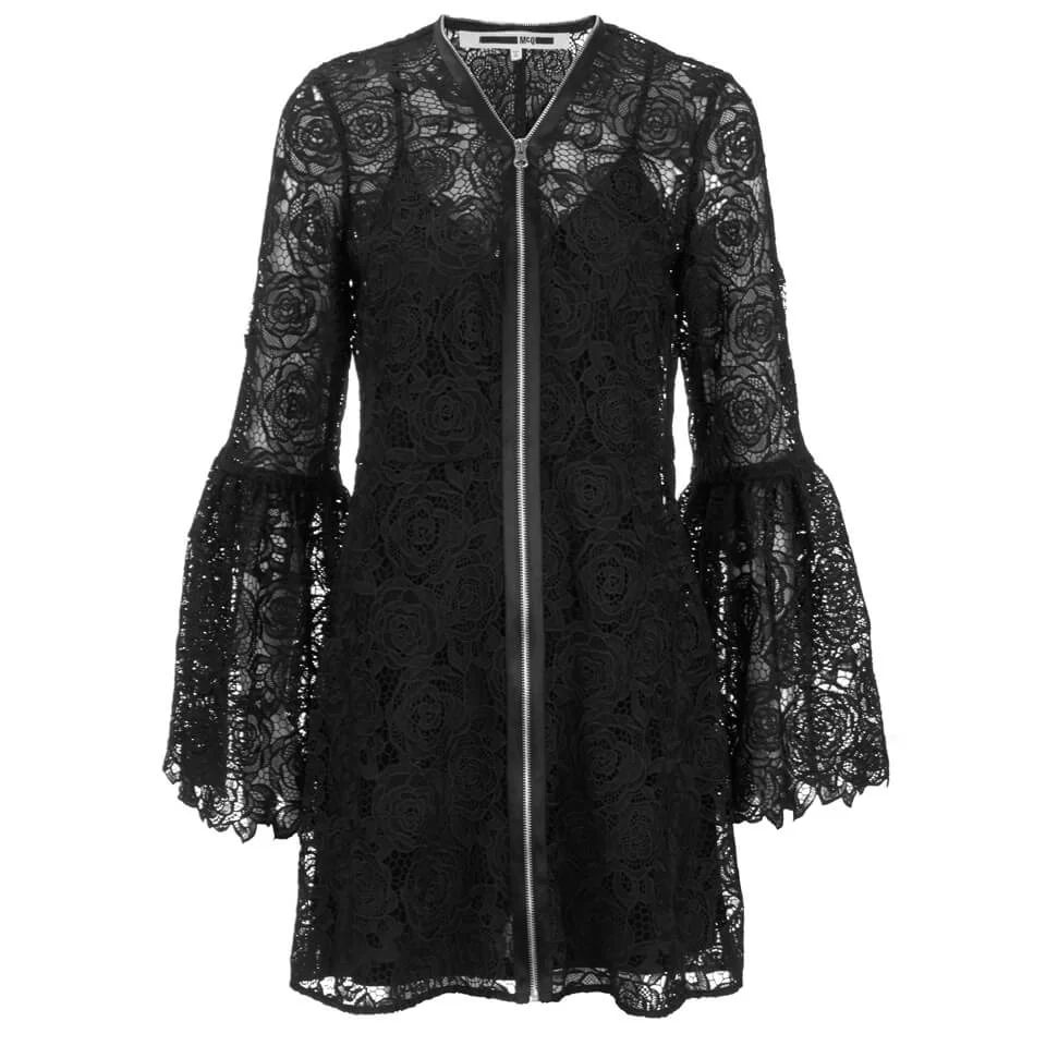 McQ Alexander McQueen Women's A Line Lace Dress - Black Image 1