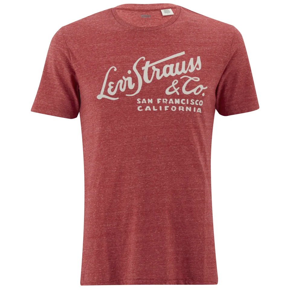 Levi's Men's Wordmark Graphic T-Shirt - Crimson Image 1