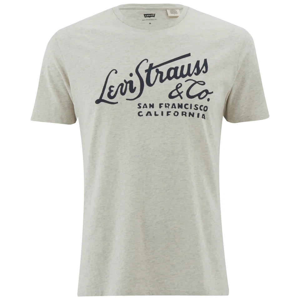 Levi's Men's Wordmark Graphic T-Shirt - Bisque Heather Image 1