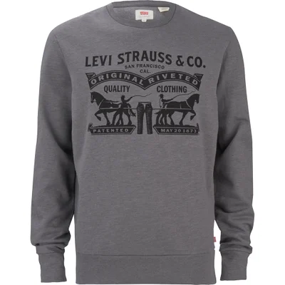 Levi's Men's Graphic Crew Sweatshirt - Car Park Grey