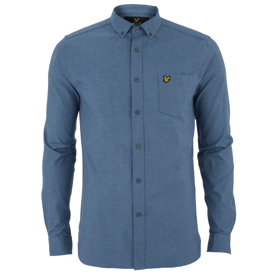 Lyle & Scott Men's Mouline Oxford Shirt - Navy Image 1