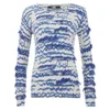 Karl Lagerfeld Women's Fringe Squiggle Sweatshirt - Blue - Image 1