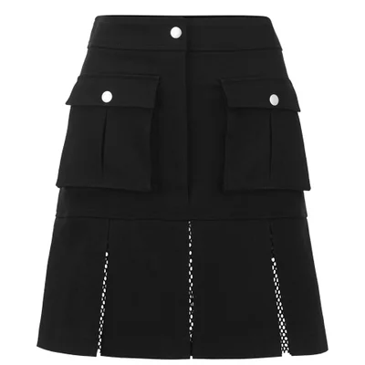 Karl Lagerfeld Women's Karl Denim Flare Skirt - Black