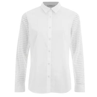 Paul by Paul Smith Women's Lace Sleeved Shirt - White