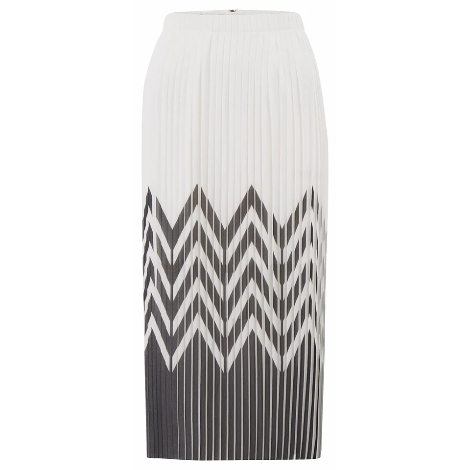 Designers Remix Women's Tilt Graphic Pleated Skirt - Black/White Image 1