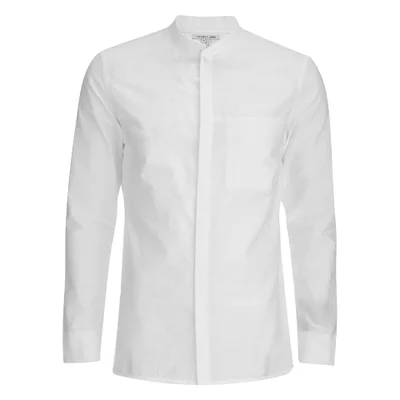 Helmut Lang Men's Whisper Seersucker Bomber Shirt - Optic White