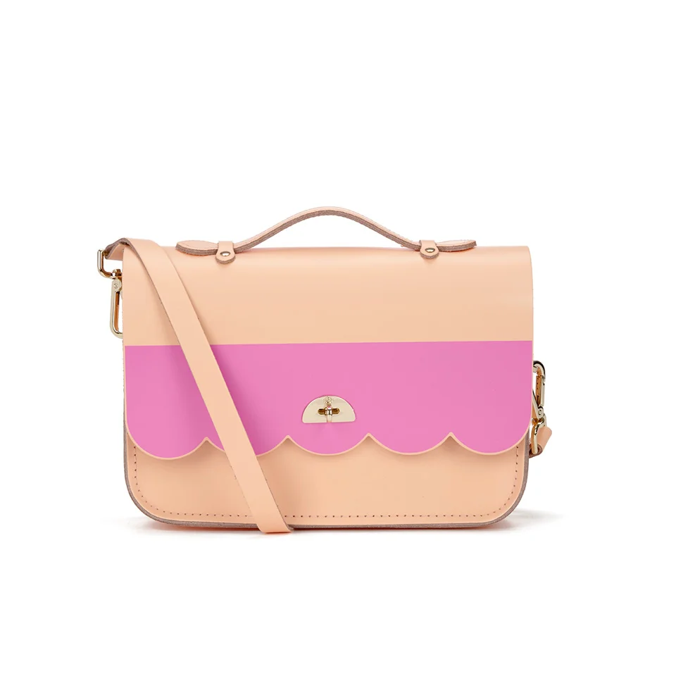 The Cambridge Satchel Company Women's Cloud Bag with Handle - Stripe Peony Peach/Pink Stripe Image 1