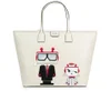 Karl Lagerfeld Women's K/Robot Shopper Karl & Choupette Bag - Cream - Image 1