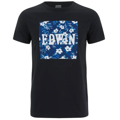 Edwin Men's Hibiscus Print T-Shirt - Black