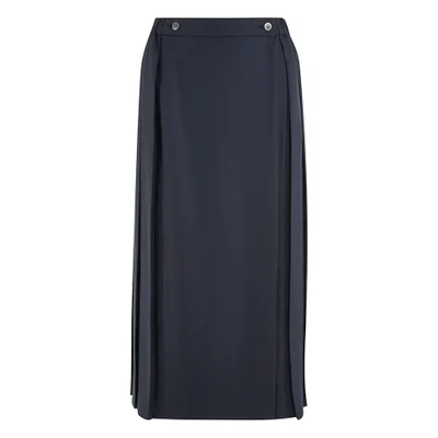 Maison Kitsuné Women's Michelle Pleated Midi Skirt - Dark Navy