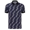 MSGM Men's Print Top Polo Shirt - Blue - Image 1