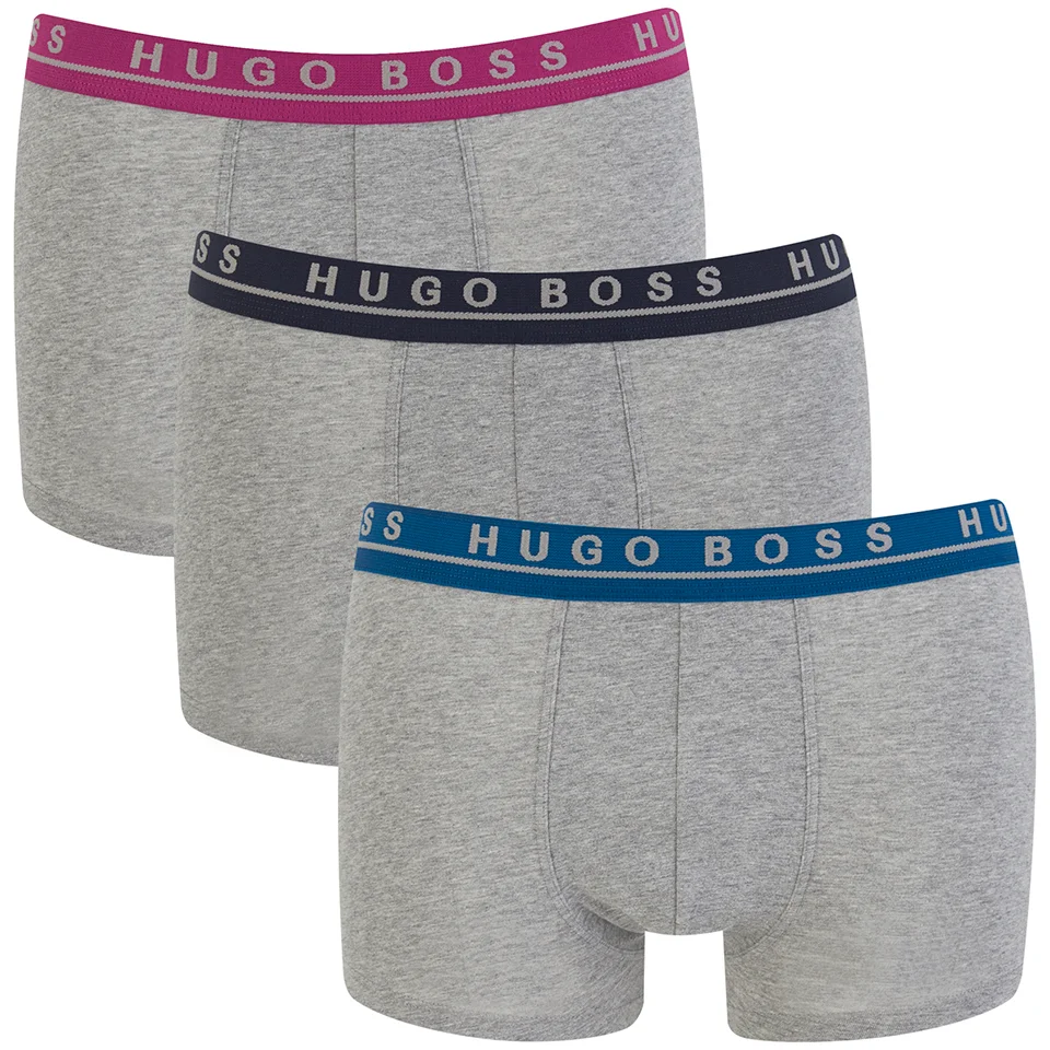 BOSS Hugo Boss Men's 3 Pack Boxer Shorts - Grey Image 1