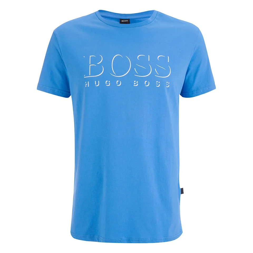 BOSS Hugo Boss Men's Large Logo T-Shirt - Blue Image 1