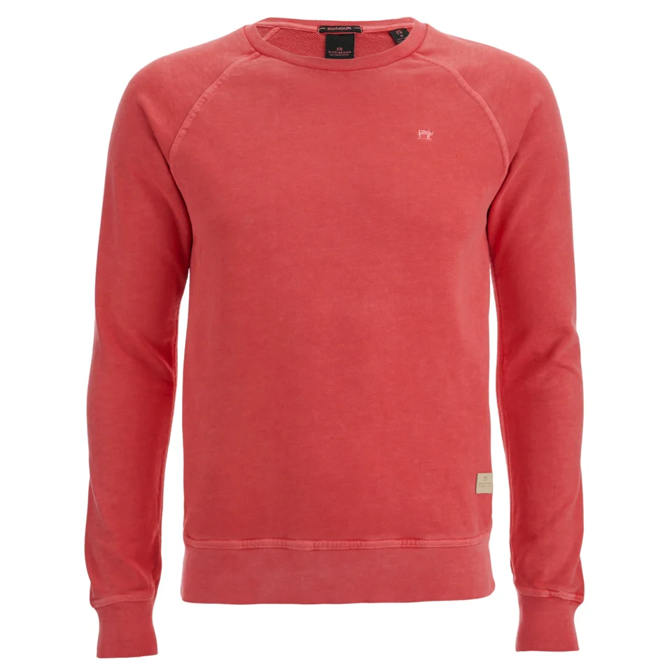 Scotch & Soda Men's Garment Dyed Sweatshirt - Blazing Red Image 1