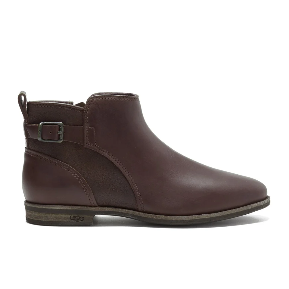 UGG Women's Demi Leather Flat Ankle Boots - Chestnut Image 1