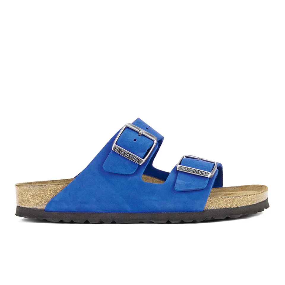 Birkenstock Women's Arizona Slim Fit Suede Double Strap Sandals - Blue Image 1