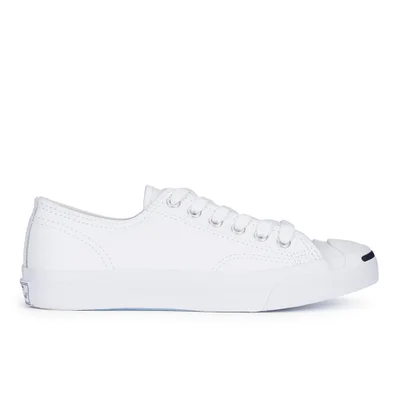 Converse Jack Purcell Unisex Leather Trainers - White/Navy