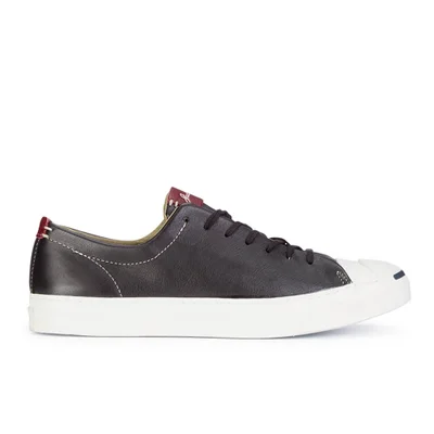 Converse Jack Purcell Men's WR Tumbled Leather Trainers - Black/Egret