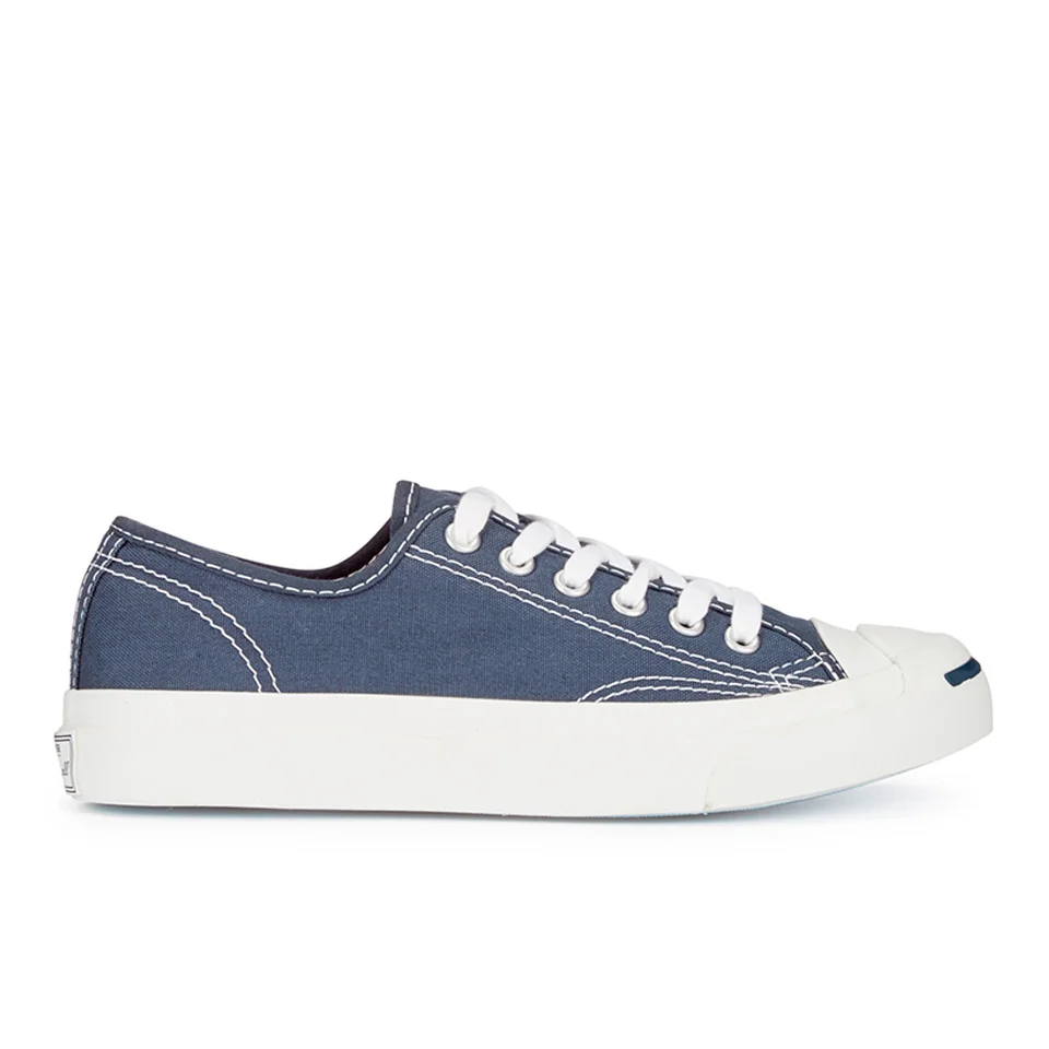 Converse Jack Purcell Unisex Canvas Trainers - Navy/White Image 1