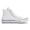 Converse Women's Chuck Taylor All Star Perforated Leather Hi-Top Trainers - White/Biscuit/Black - Image 1