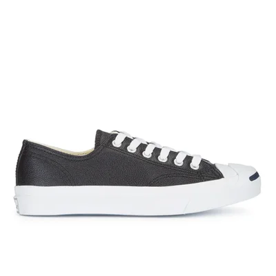 Converse Jack Purcell Unisex Leather Trainers - Black/White