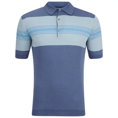 John Smedley Men's Easdale Sea Island Cotton Polo Shirt - Baltic Blue
