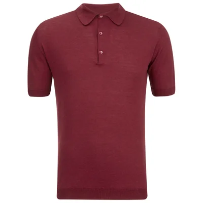 John Smedley Men's Adrian Sea Island Cotton Polo Shirt - Russet Red