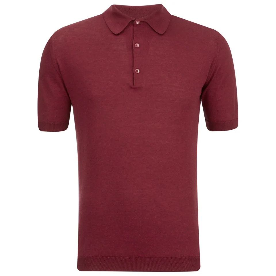 John Smedley Men's Adrian Sea Island Cotton Polo Shirt - Russet Red Image 1