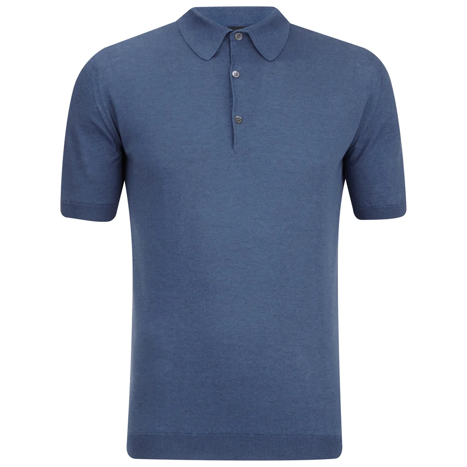 John Smedley Men's Adrian Sea Island Cotton Polo Shirt - Baltic Blue Image 1